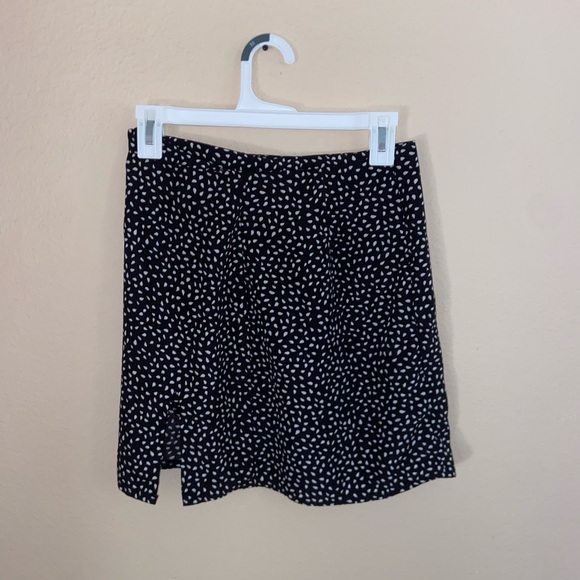 Hipster black & white polka dot mini skirt y2k bottoms cute boutique tiny dress - Picture 3 of 8